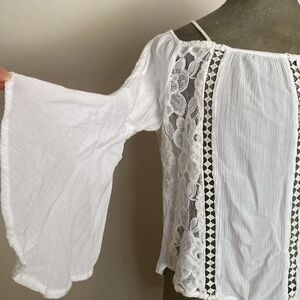 Ambiance Off Shoulder White Shirt Sz M